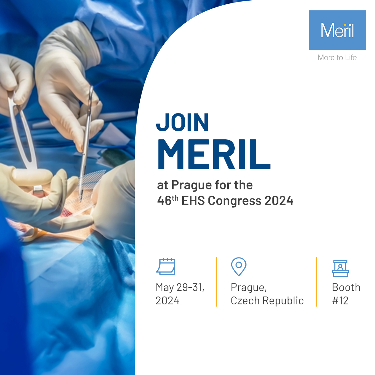 Join Meril at the 46th European Hernia Society Annual Conference 2024!