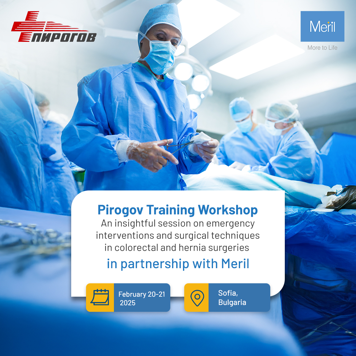 Join Meril for Pirogov Training Workshop - Save the dates