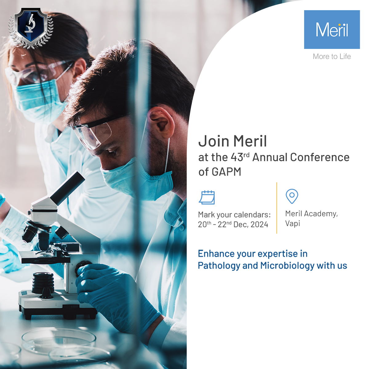 Join Meril at 43rd Annual Conference of Gujarat Association of Pathologist and Microbiologist!