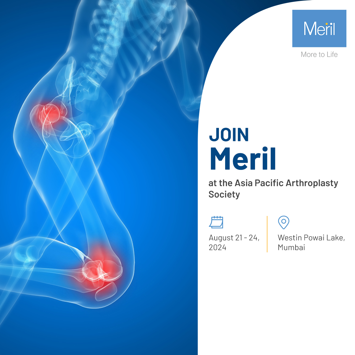 Join Meril at the Asia Pacific Arthroplasty Society | Save the dates