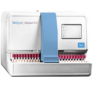 Merilyzer GluQuantA1c diabetes machine is a fully automated HbA1c analyzer